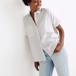 Madewell white cotton courier shirt